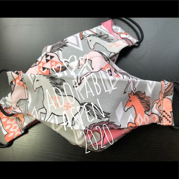 KIDS SIZE - WILD HORSES 🐴🐴🐴FACE MASKS! - Picture 2 of 7